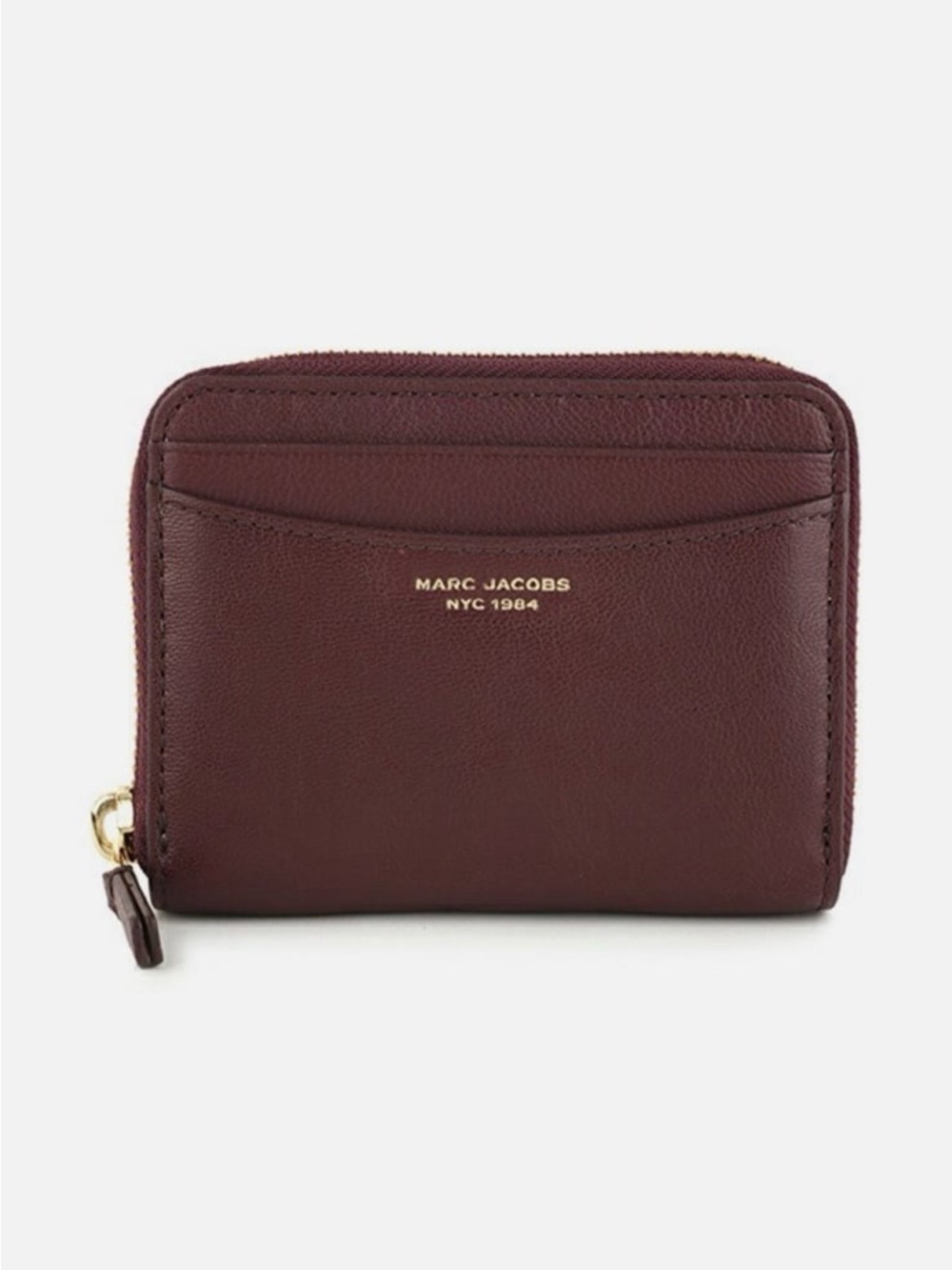 Marc Jacobs The Slim 84 Chianti Leather Zip Around Wallet